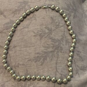 Monet  Vintage Silver Pearl Necklace